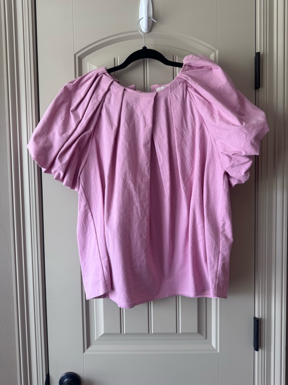 Entro Pink Puff-Sleeve Women’s Top L